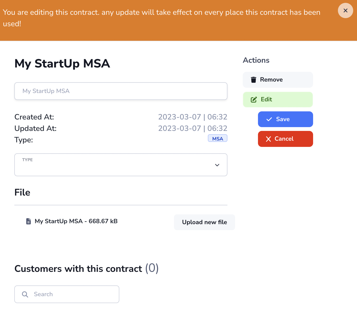 updating my startup msa